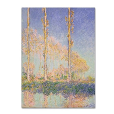 Monet 'French Poplars' Canvas Art,14x19